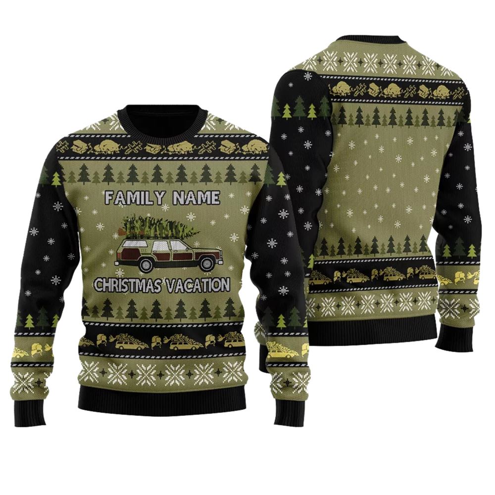 Family Name Christmas Vacation Ugly Christmas Sweater - Grishko.com