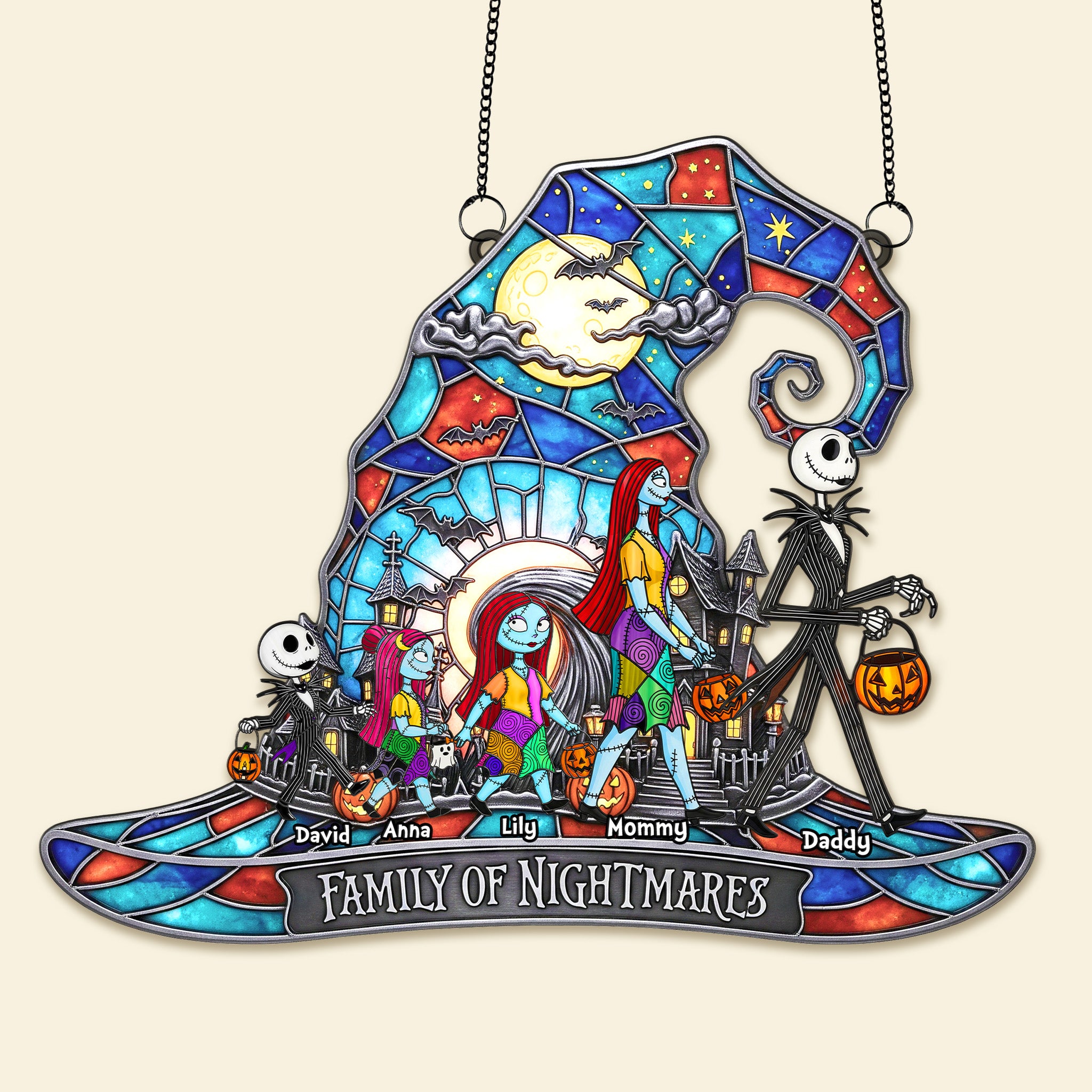 Family Of Nightmares Suncatcher Ornament Personalized Gifts For Family 02OHMG210825 - Image 3