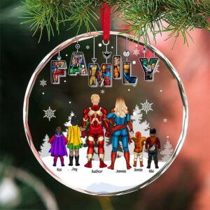 FAMILY Ornament - Super Family - Personalized Gifts For Family