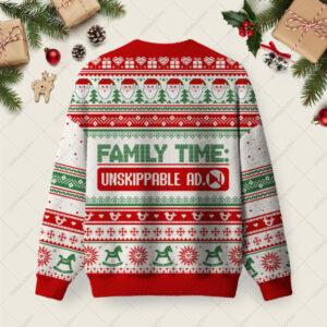 Alternative view of Family Time Ugly Christmas Fuzzy Fleece Sweatshirt
