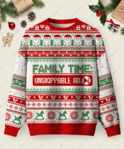 Family Time Ugly Christmas Fuzzy Fleece Sweatshirt