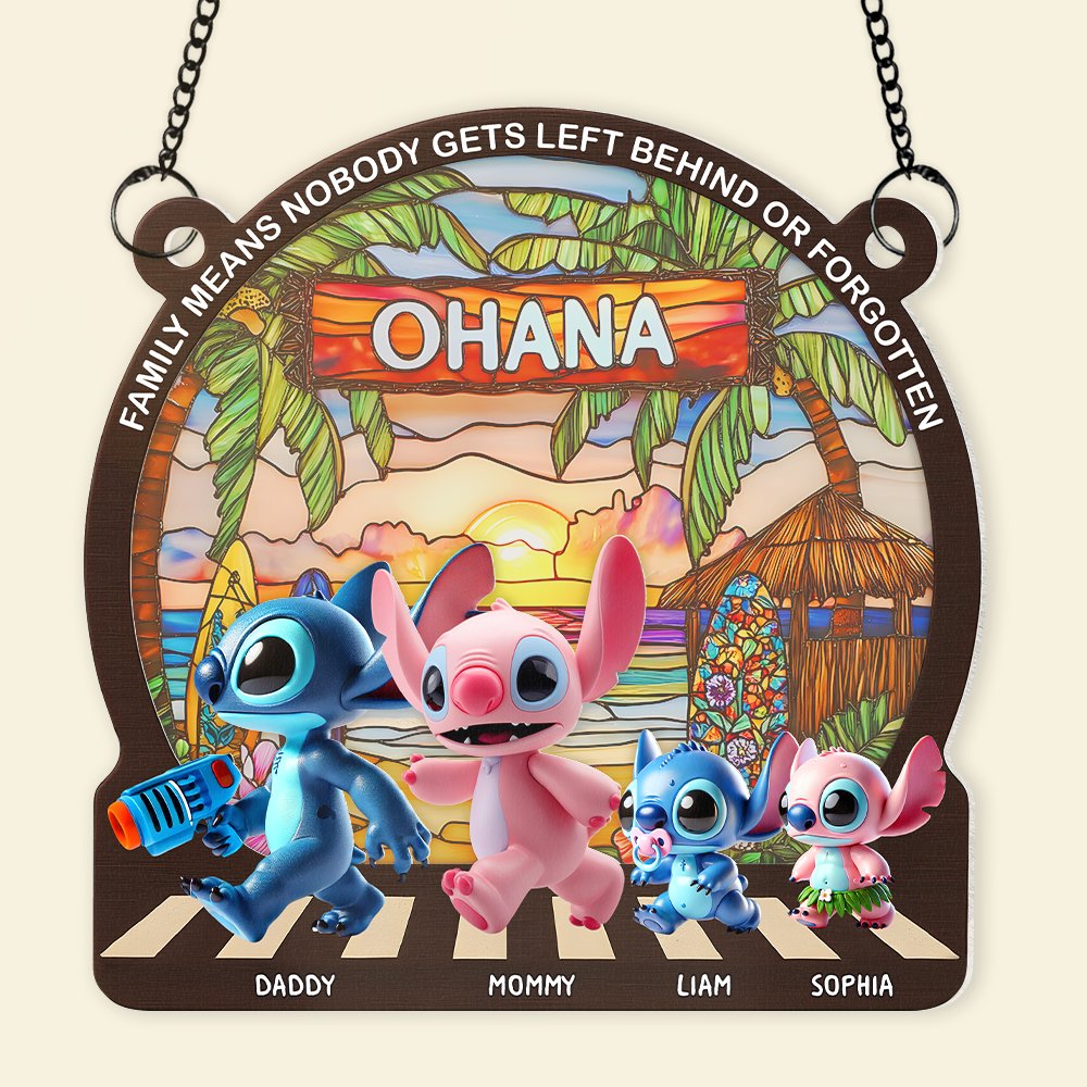 Family Window Hanging Suncatcher Ornament Personalized Gifts For Family 02tgpu230525 - Image 4