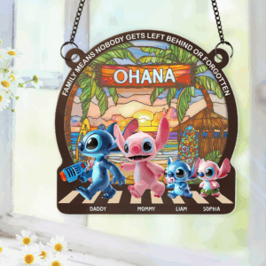 Alternative view of Family Window Hanging Suncatcher Ornament Personalized Gifts For Family 02tgpu230525