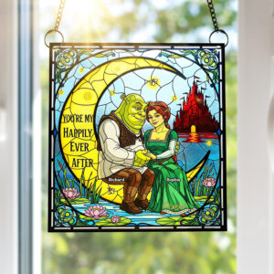 Fantasy Love Suncatcher Ornament - Personalized Gifts For Couple 01huqn110825