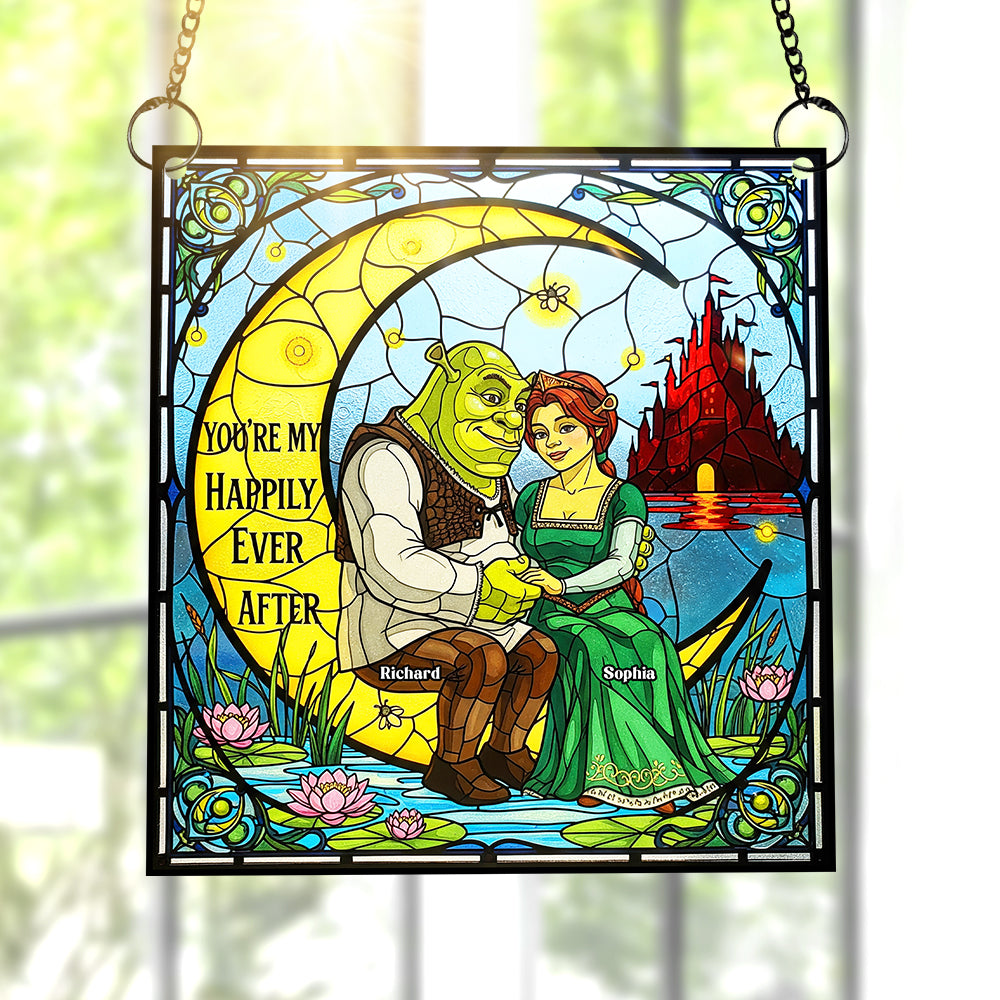 Alternative view of Fantasy Love Suncatcher Ornament - Personalized Gifts For Couple 01huqn110825