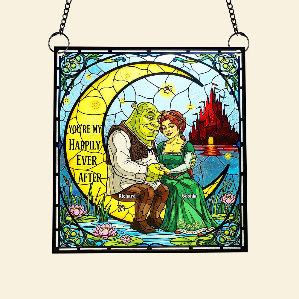 Fantasy Love Suncatcher Ornament - Personalized Gifts For Couple 01huqn110825 - Image 3