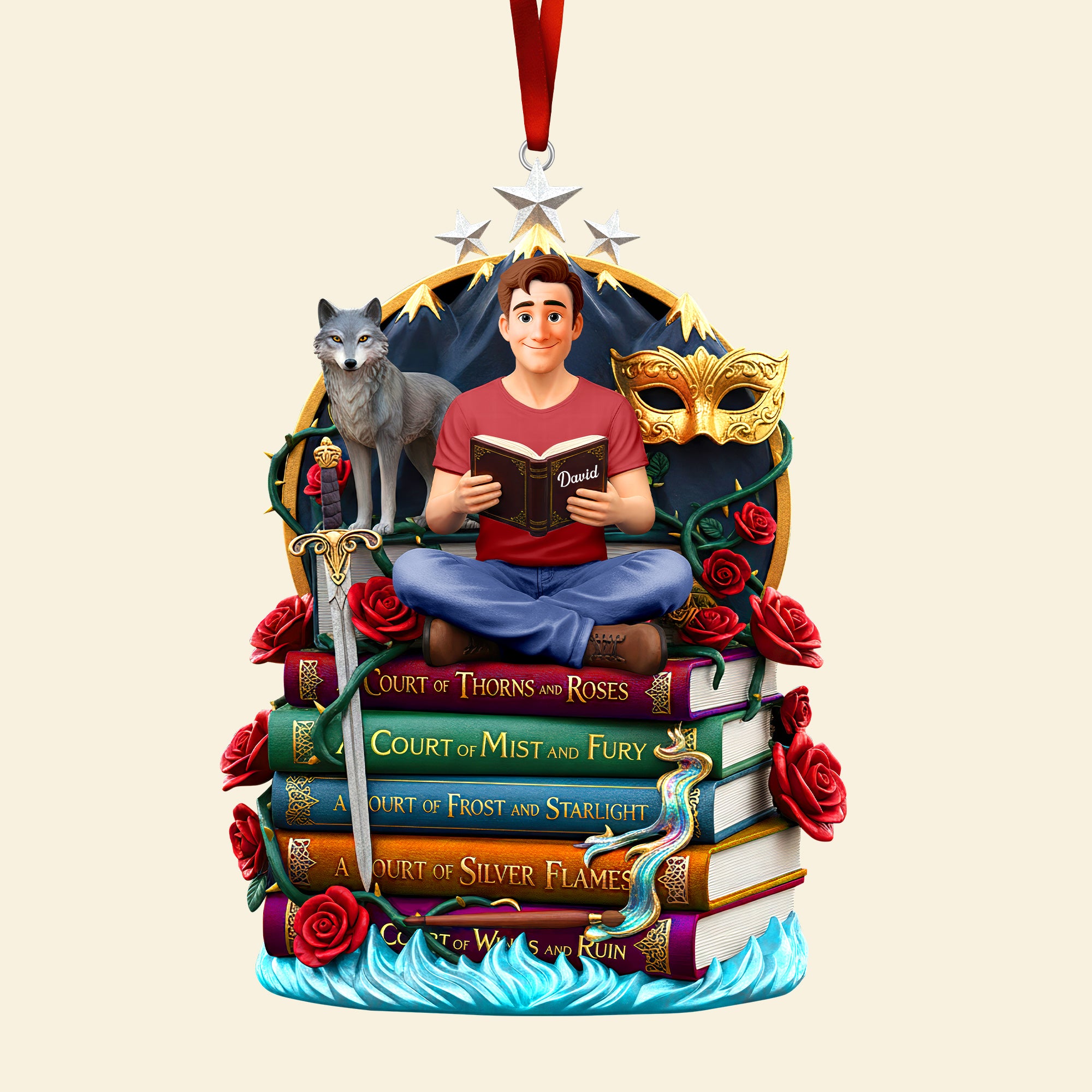 Fantasy Reading Christmas Ornament - Personalized Gifts For Book Lovers 02huqn181025 - Image 4