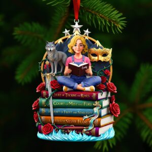 Fantasy Reading Christmas Ornament - Personalized Gifts For Book Lovers 02huqn181025