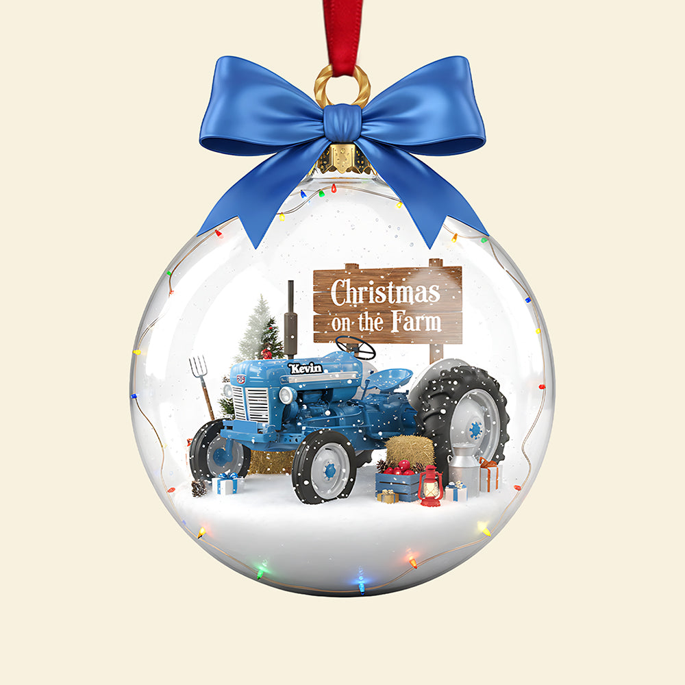 Farm Tractors Acrylic Ornament, Personalized Gifts For Christmas 02hyta271025 - Image 3