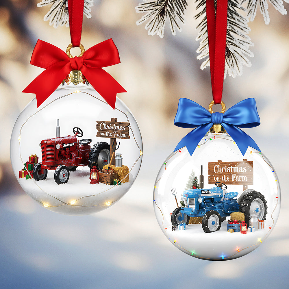 Alternative view of Farm Tractors Acrylic Ornament, Personalized Gifts For Christmas 02hyta271025