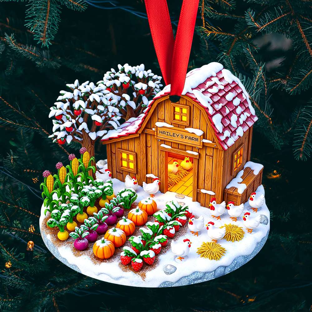 Farmhouse Christmas Ornament Personalized Gifts For Farmers 04NADT110825 - Image 4