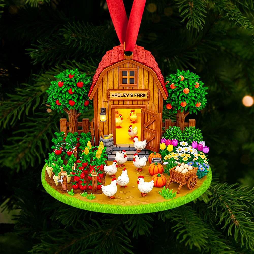 Farmhouse Christmas Ornament Personalized Gifts For Farmers 04NADT110825 - Image 3