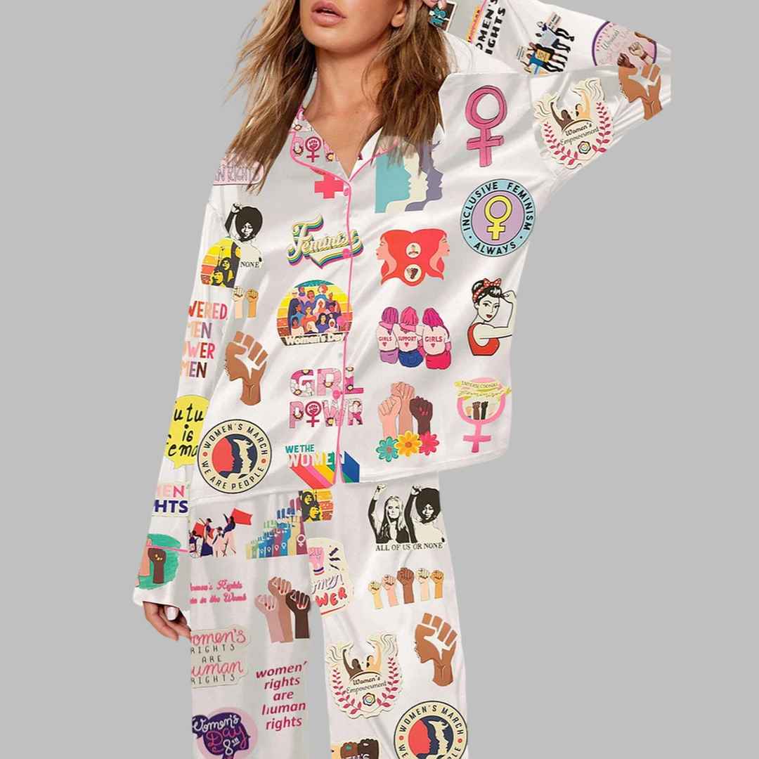 Feminist Girl Power Sorority Woman Pajama Set