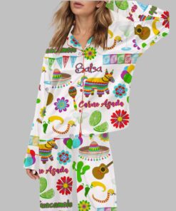 Fiesta Cinco De Mayo Satin Pajama Set
