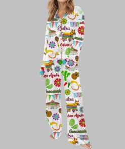 Alternative view of Fiesta Cinco De Mayo Satin Pajama Set
