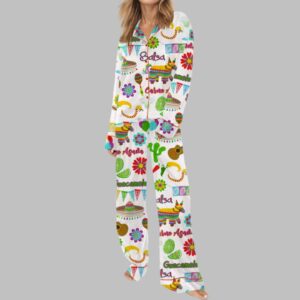 Alternative view of Fiesta Cinco De Mayo Satin Pajama Set