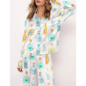 Alternative view of Fiesta Tequila Satin Pajama Set For Women