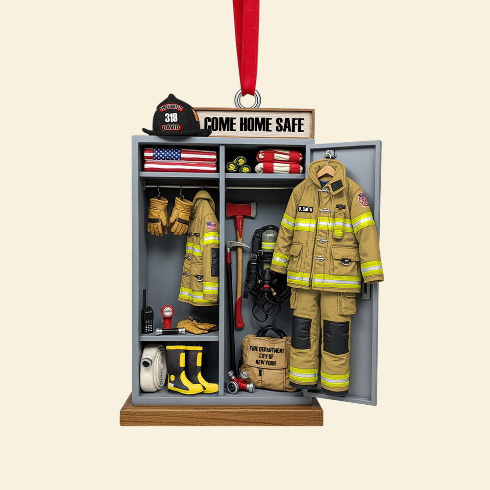 Firefighter Locker Ornament, Personalized Christmas Gifts For Firefighter 05qhtn040925 - Image 4