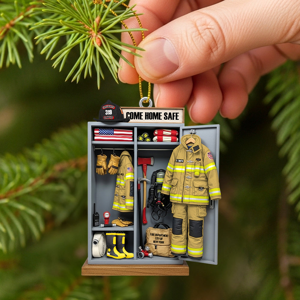 Firefighter Locker Ornament, Personalized Christmas Gifts For Firefighter 05qhtn040925 - Image 3