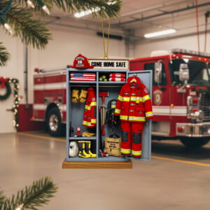 Alternative view of Firefighter Locker Ornament, Personalized Christmas Gifts For Firefighter 05qhtn040925