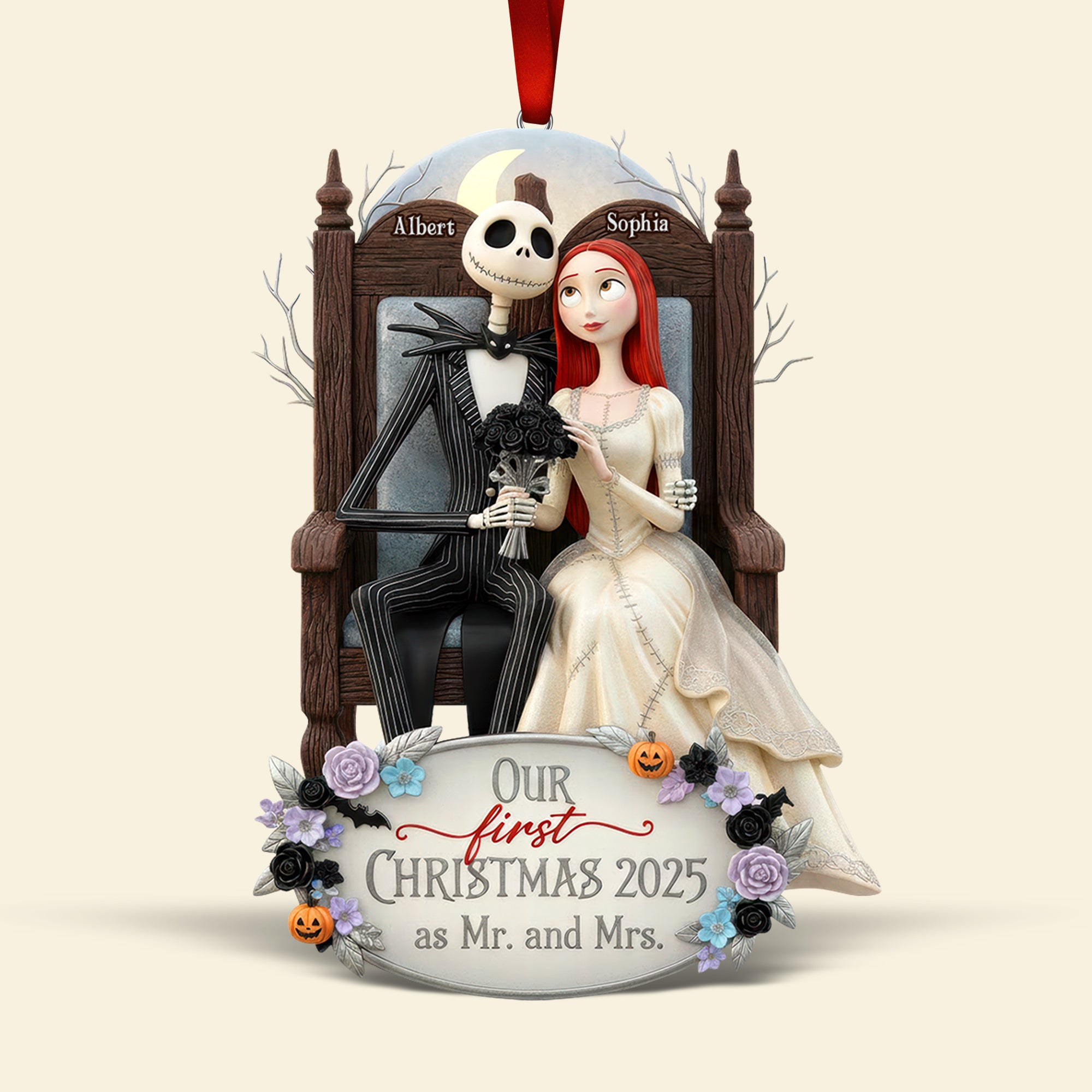 First Christmas Together Acrylic Ornament - Personalized Gifts For Couple 04TOQN011125 - Image 4