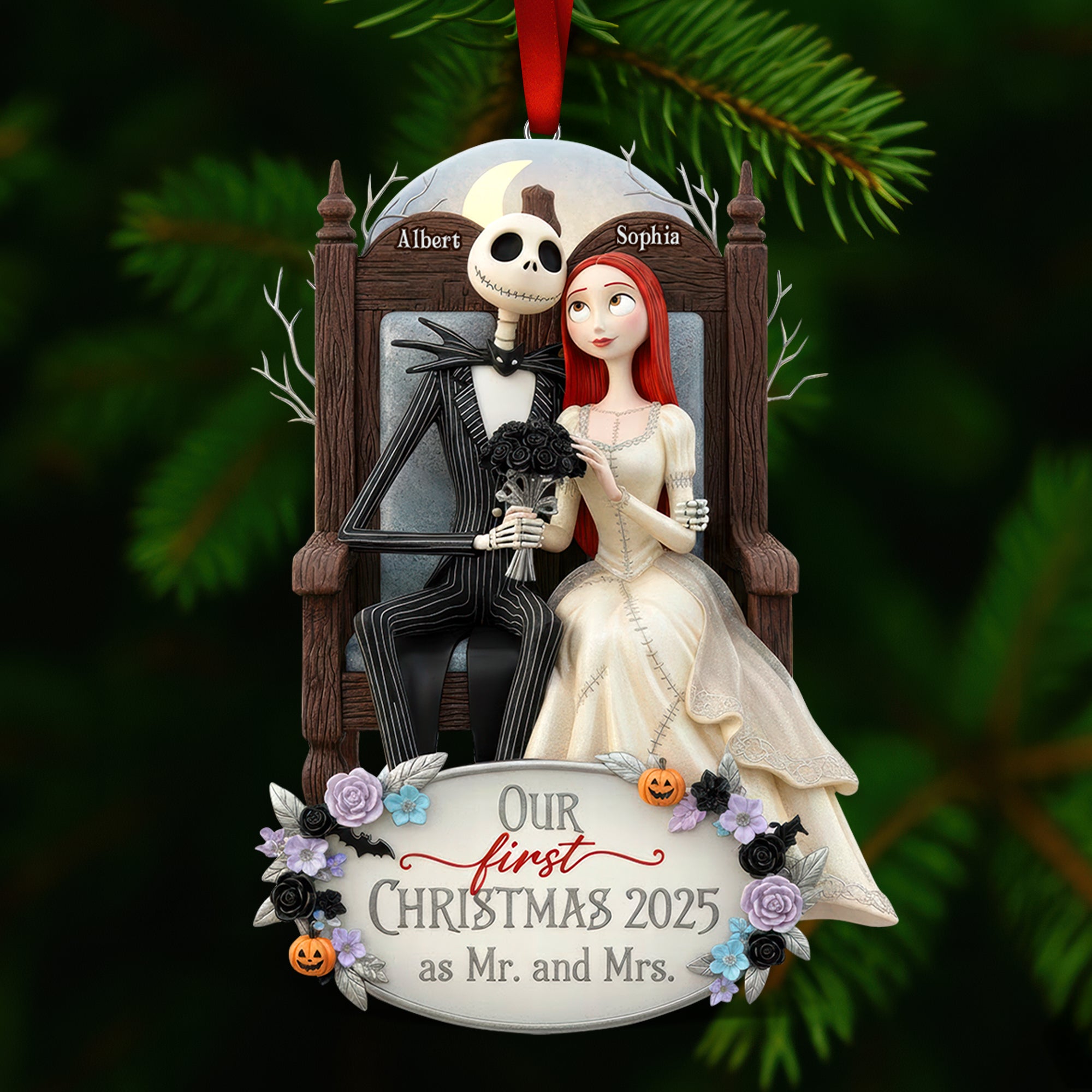 First Christmas Together Acrylic Ornament - Personalized Gifts For Couple 04TOQN011125 - Image 3