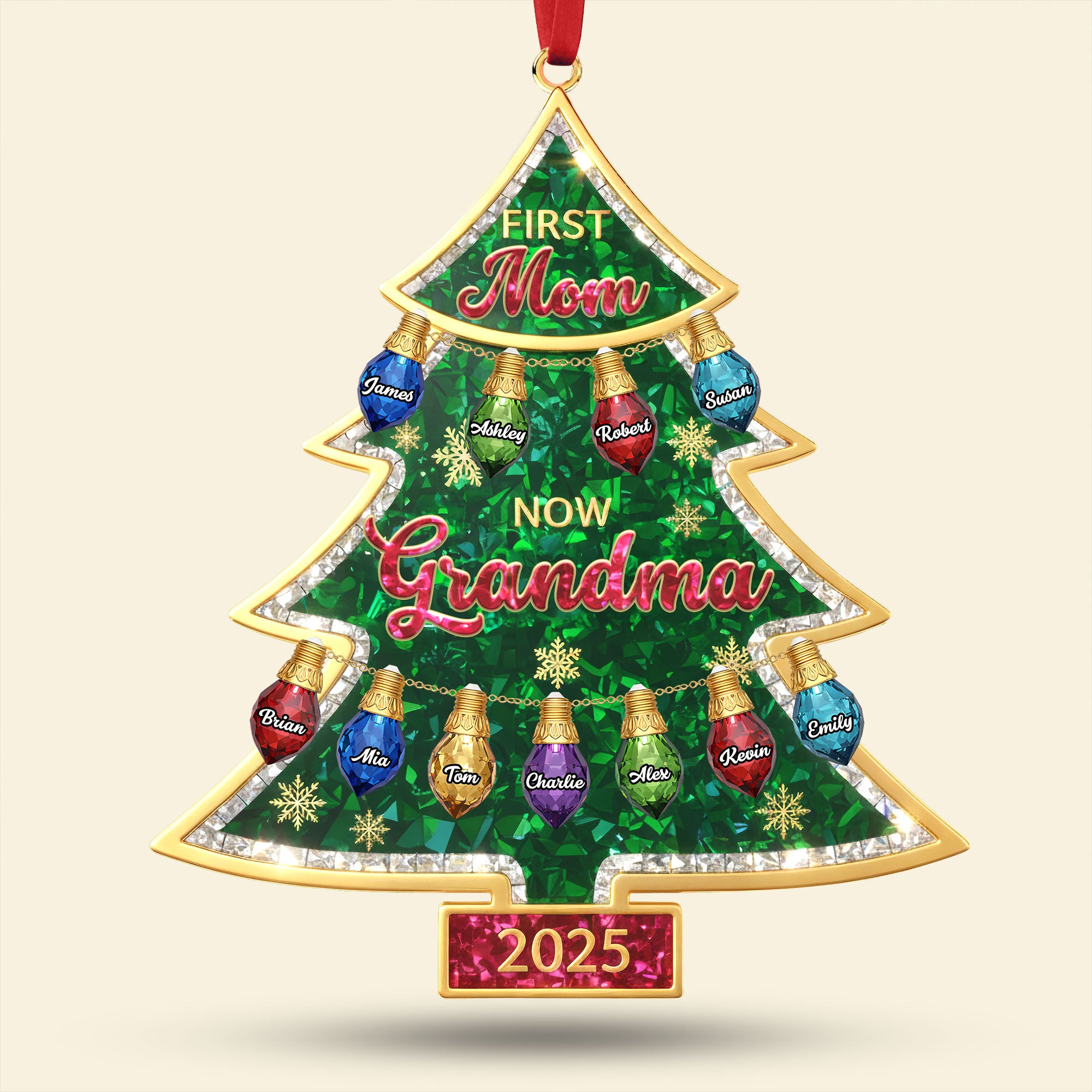 First Mom, Now Grandma Tree Ornament Personalzied Christmas Gifts 05NATI161025 - Image 4