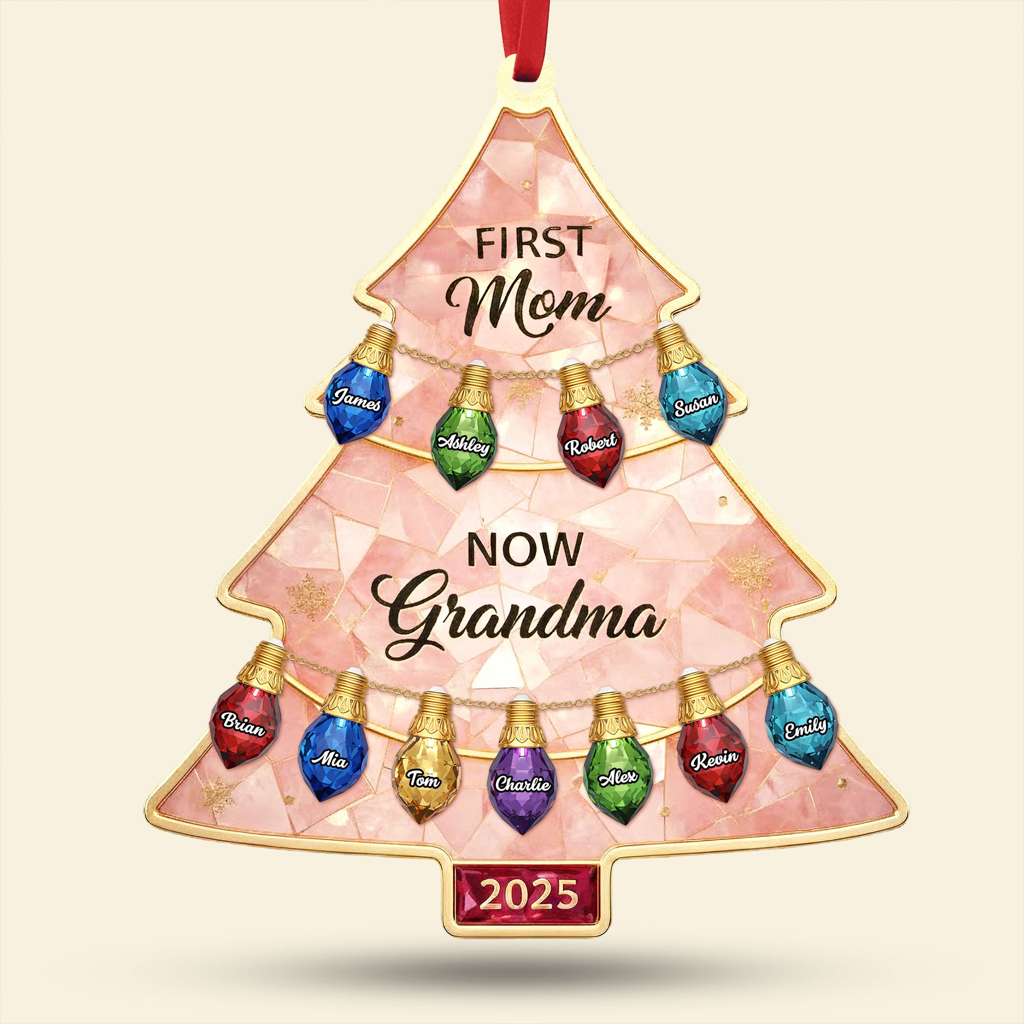 First Mom, Now Grandma Tree Ornament Personalzied Christmas Gifts 05NATI161025 - Image 3