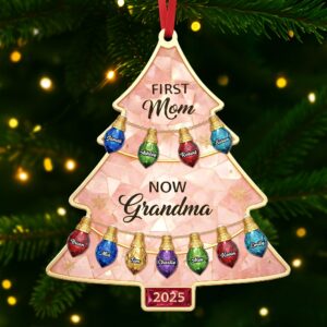 Alternative view of First Mom, Now Grandma Tree Ornament Personalzied Christmas Gifts 05NATI161025