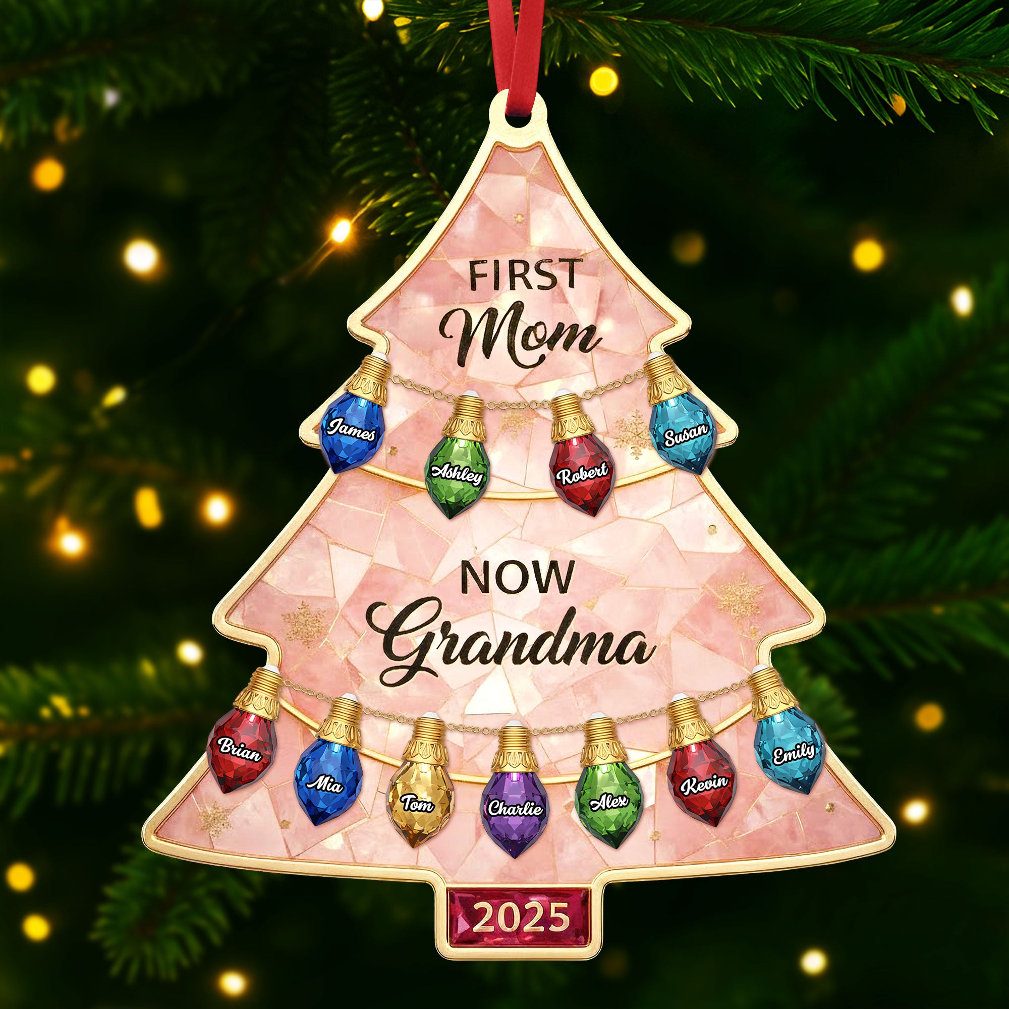 Alternative view of First Mom, Now Grandma Tree Ornament Personalzied Christmas Gifts 05NATI161025