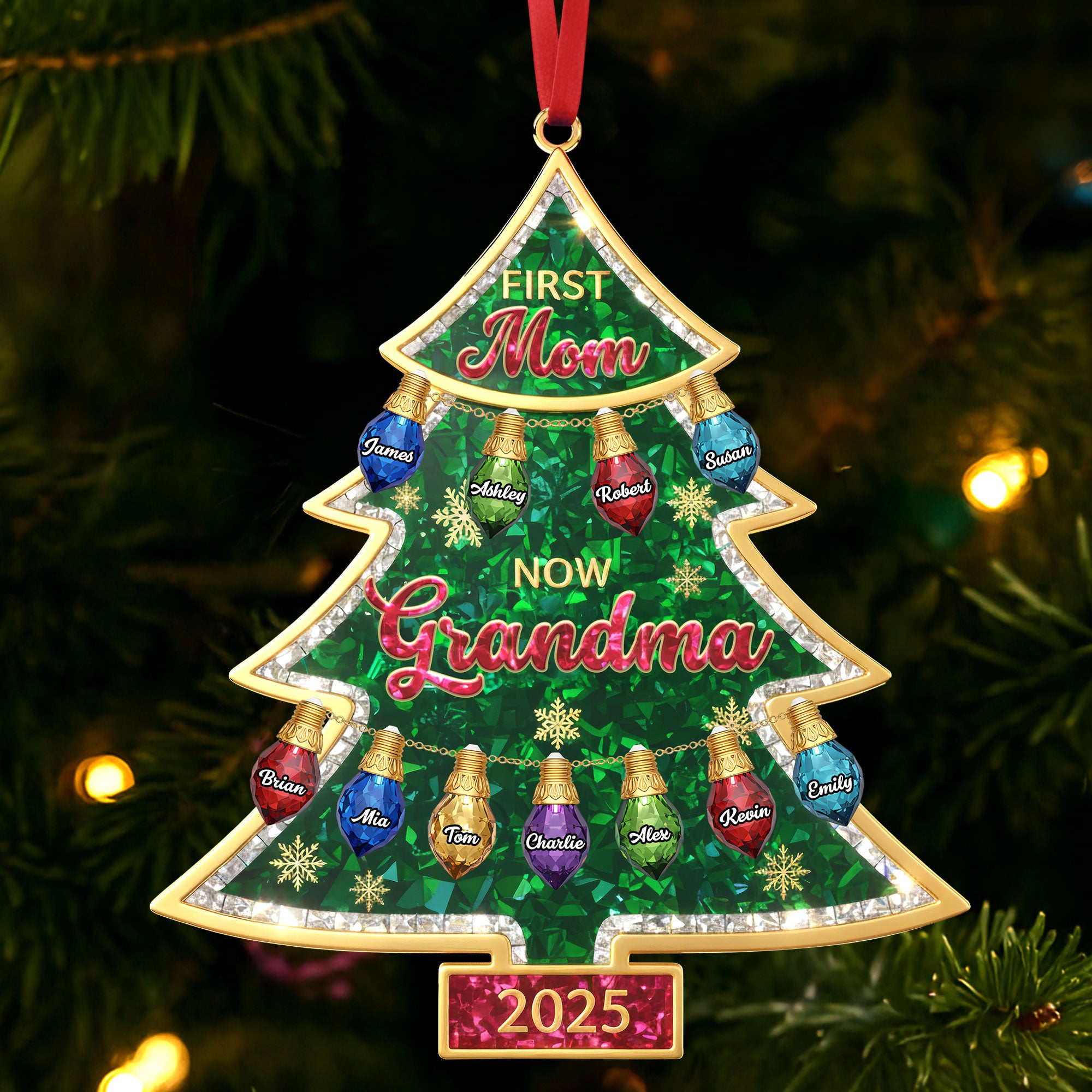 First Mom, Now Grandma Tree Ornament Personalzied Christmas Gifts 05NATI161025
