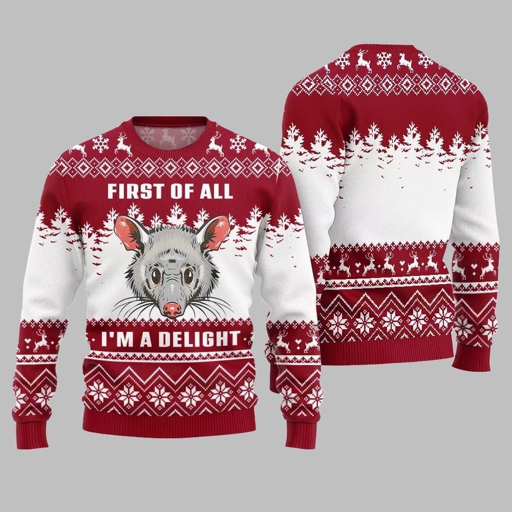 First Of All I Am A Delight Ugly Sweater 2025 Christmas - Grishko.com - Image 5