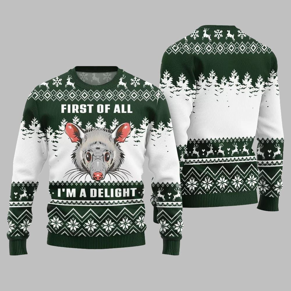 First Of All I Am A Delight Ugly Sweater 2025 Christmas - Grishko.com - Image 3
