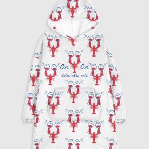 Fisherman Aesthetic Dalce Vibes Coastal Lobster Ocean Italian Girl Travel Wine Champagne Flannel Blanket Hoodie