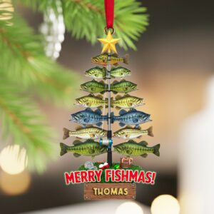 Alternative view of Fisherman's Fish Tree Ornament - Personalized Gifts For Fishing Lovers 03HULU111025