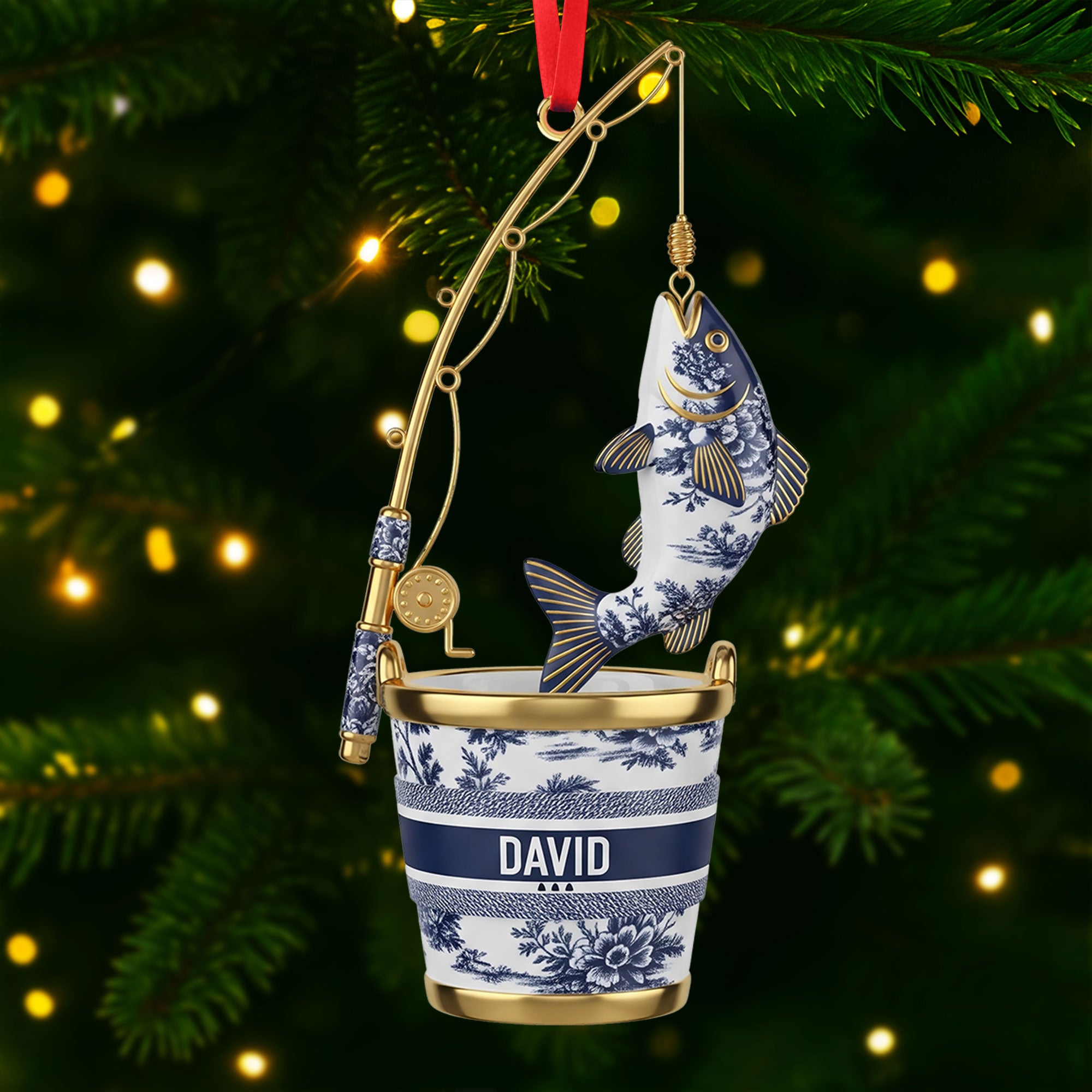 Alternative view of Fishing Christmas Ornament Personalized Gifts for Fishing Lovers 03PGTI161025