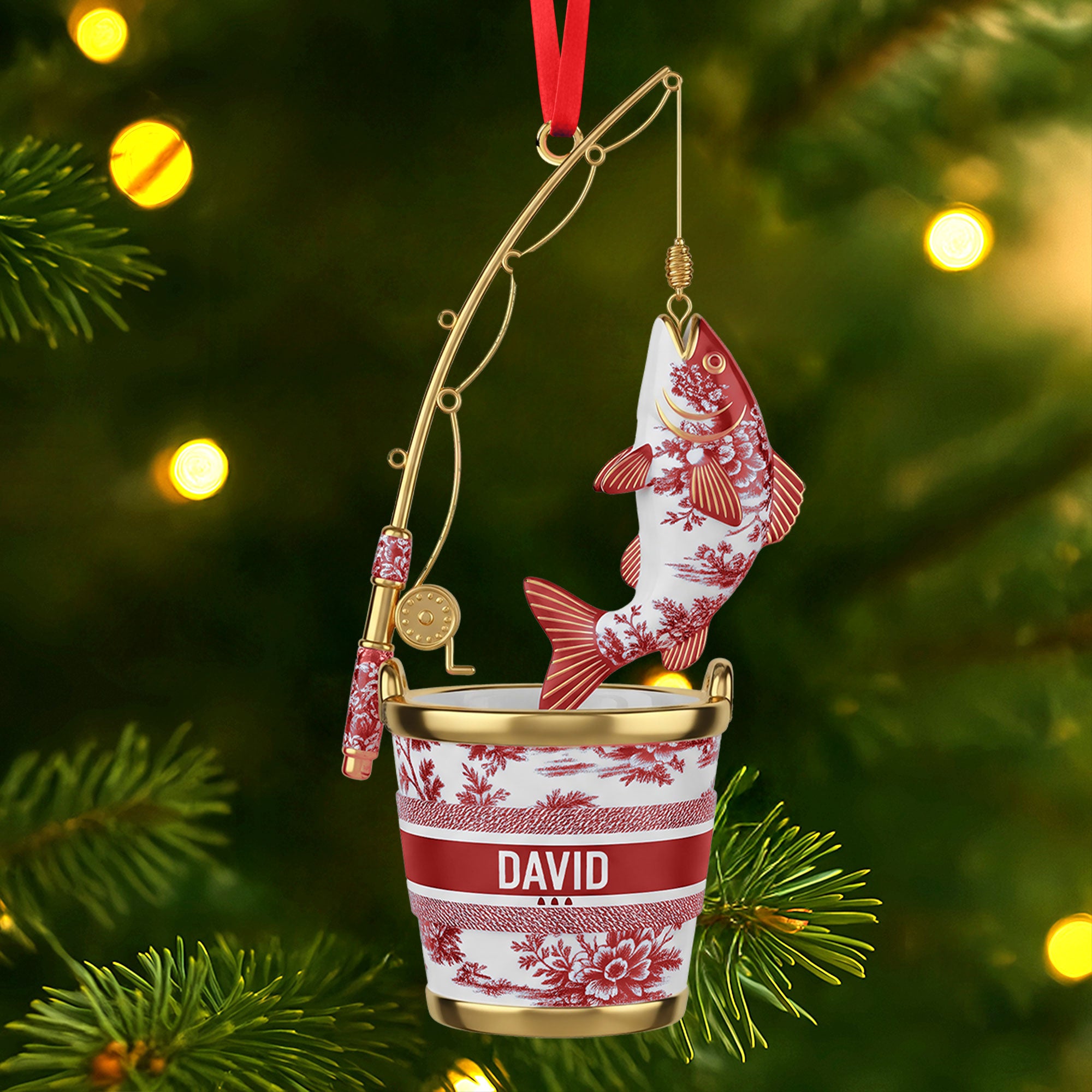 Fishing Christmas Ornament Personalized Gifts for Fishing Lovers 03PGTI161025