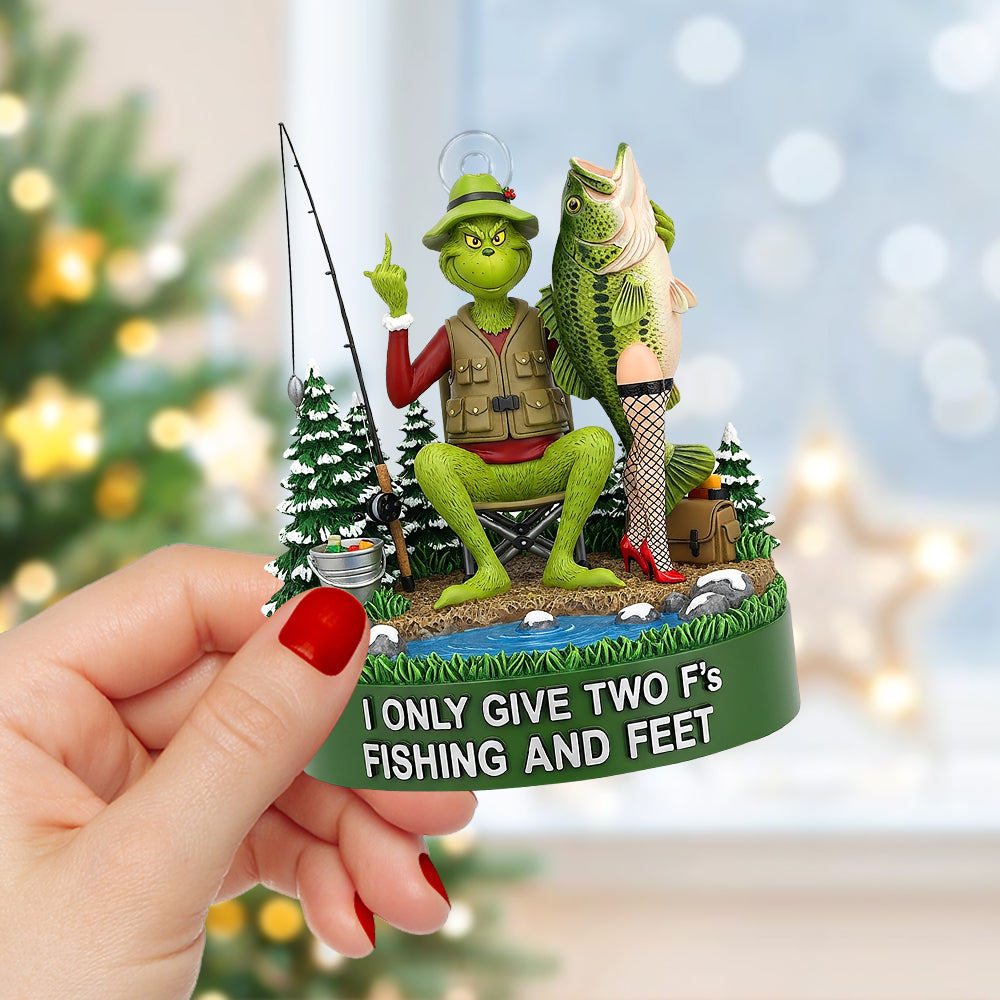 Fishing & Feet Christmas Ornament, Personalized Gifts For Fishing Lover 03qhqn290825 - Image 3