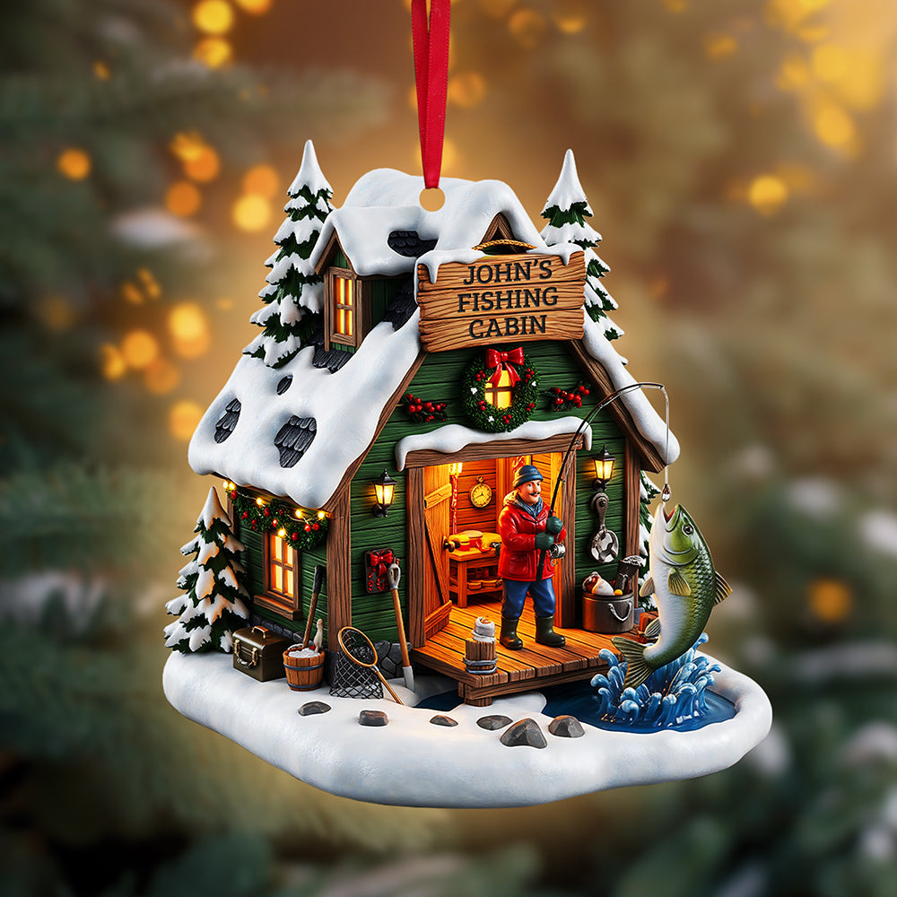 Alternative view of Fishing Man Ornament - Personalized Gifts For Fishing Lovers 03ohta140825