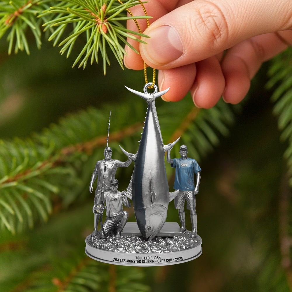 Fishing Trophy Moment Acrylic Ornament, Personalized Christmas Gifts For Fishing Lovers 02qhtn040925