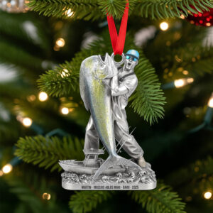 Alternative view of Fishing Trophy Moment Acrylic Ornament, Personalized Christmas Gifts For Fishing Lovers 02qhtn040925