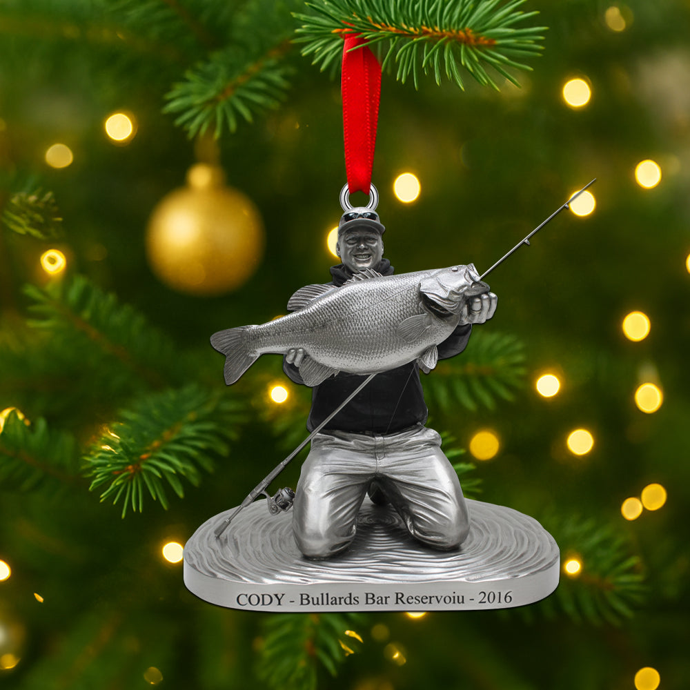 Fishing Trophy Moment Acrylic Ornament, Personalized Christmas Gifts For Fishing Lovers 02qhtn040925 - Image 3