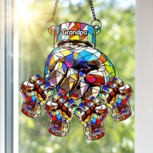 Fist Bump Suncatcher Ornament - Personalized Gifts For Grandpa 06tgqn110825