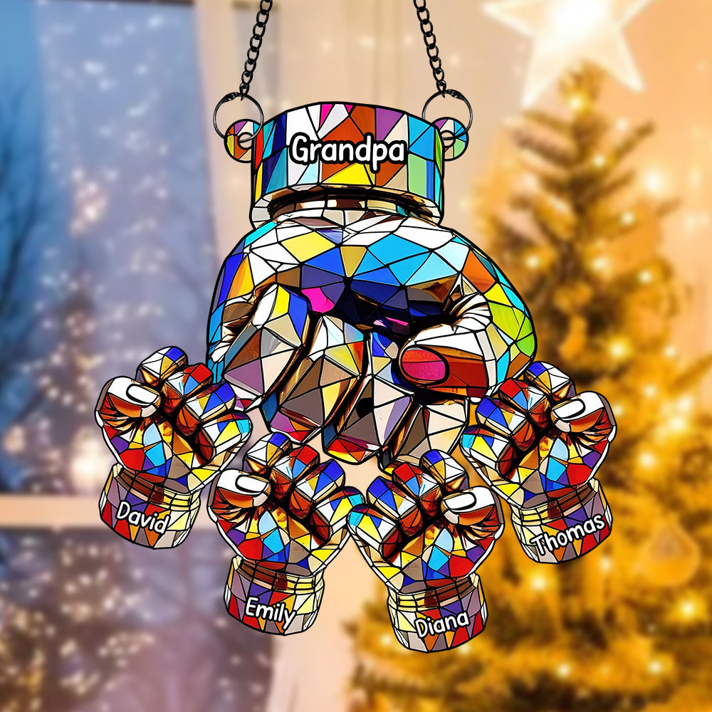 Fist Bump Suncatcher Ornament - Personalized Gifts For Grandpa 06tgqn110825 - Image 3