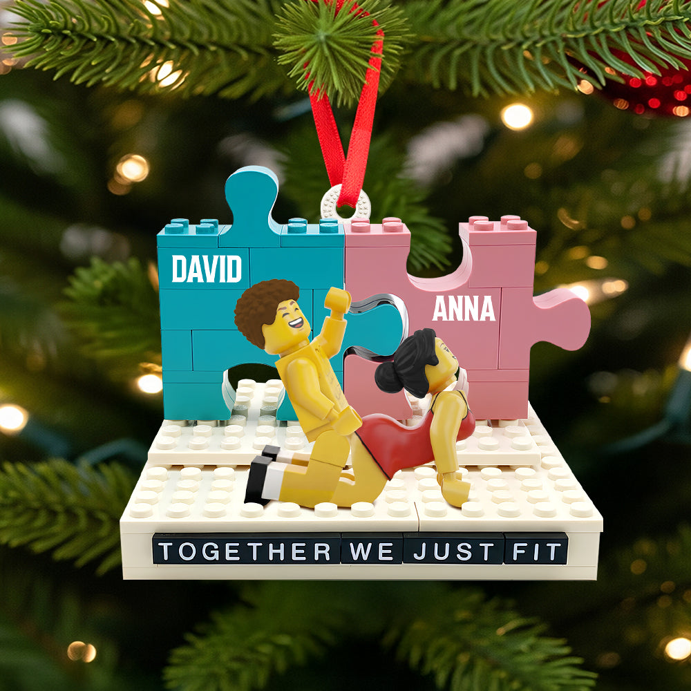 Alternative view of Fit Piece Couple Ornament, Personalized Gifts For Couple 01qhtn011025