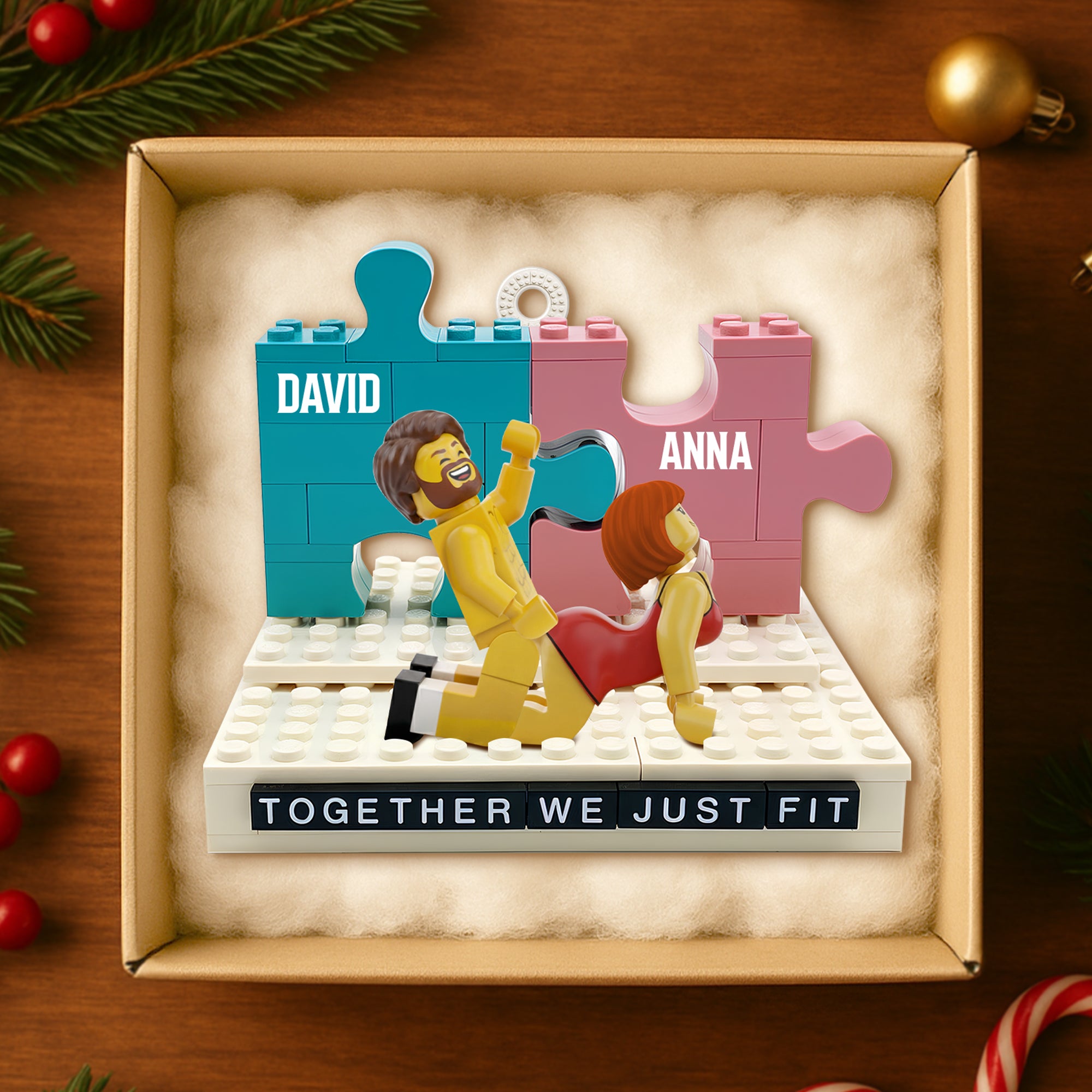 Fit Piece Couple Ornament, Personalized Gifts For Couple 01qhtn011025 - Image 4