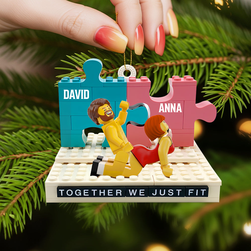 Fit Piece Couple Ornament, Personalized Gifts For Couple 01qhtn011025 - Image 3
