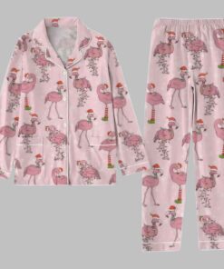 Alternative view of Flamingo Christmas Pajamas Set
