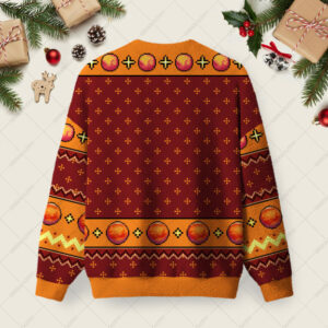 Alternative view of Flat Mars Society Ugly Christmas Fuzzy Fleece Sweatshirt