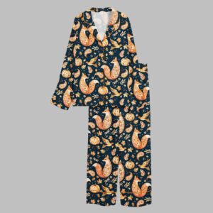 Alternative view of Floral Foxes Pajama Set